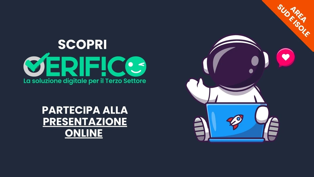 Giovedì 25 Settembre 2025 dalle 17:00 alle 19:00, CSVnet presenta “VERIF!CO”, la piattaforma digitale pensata per supportare gli Enti del Terzo Settore nella gestione amministrativa e organizzativa, on line su Zoom