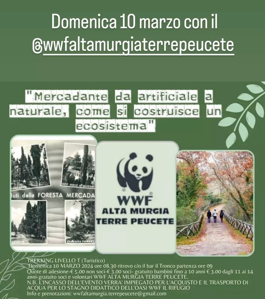WWF Alta Murgia Terre Peucete escursione Foresta Mercadante