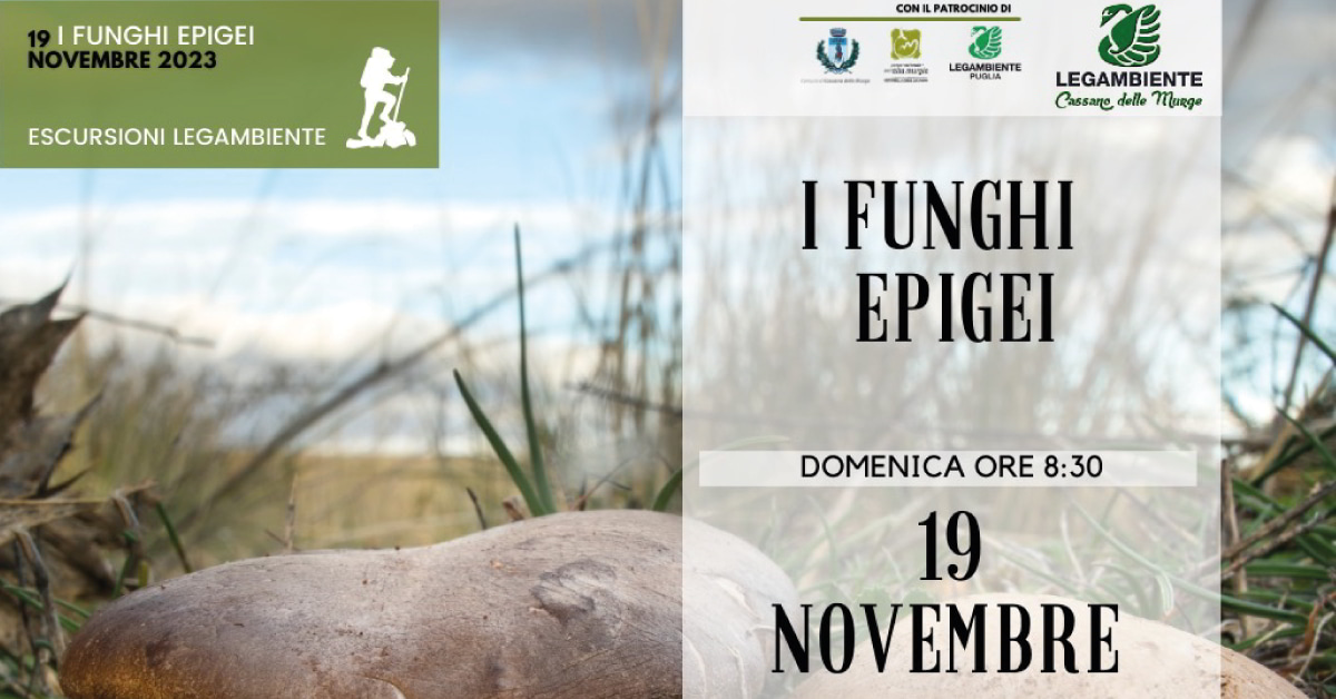 banner Legambiente Cassano Murge Escursione Funghi Murgiani