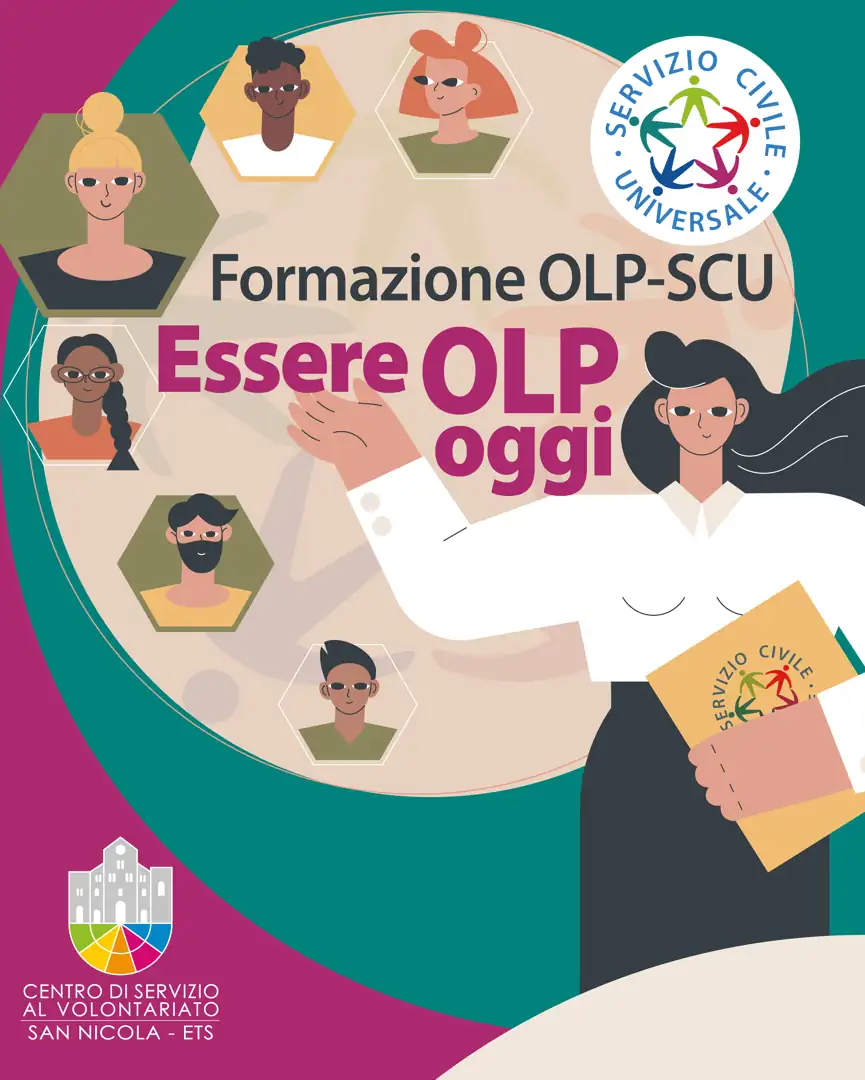Mercoledì 5 Marzo 2025 dalle 15:30 alle 18:30, organizziamo il corso di formazione “Essere OLP oggi” rivolto agli OLP degli enti di accoglienza della rete SCU del CSV San Nicola presso la Sala formazione del Centro, in via Vitantonio di Cagno 30 a Bari.