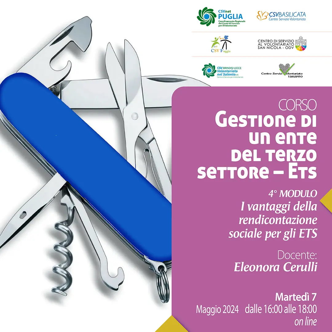 corso gestione ETS - rendicontazione sociale