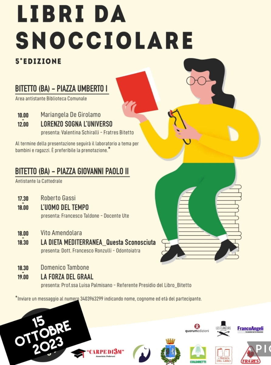 locandina Libri da snocciolare Fratres Bitetto