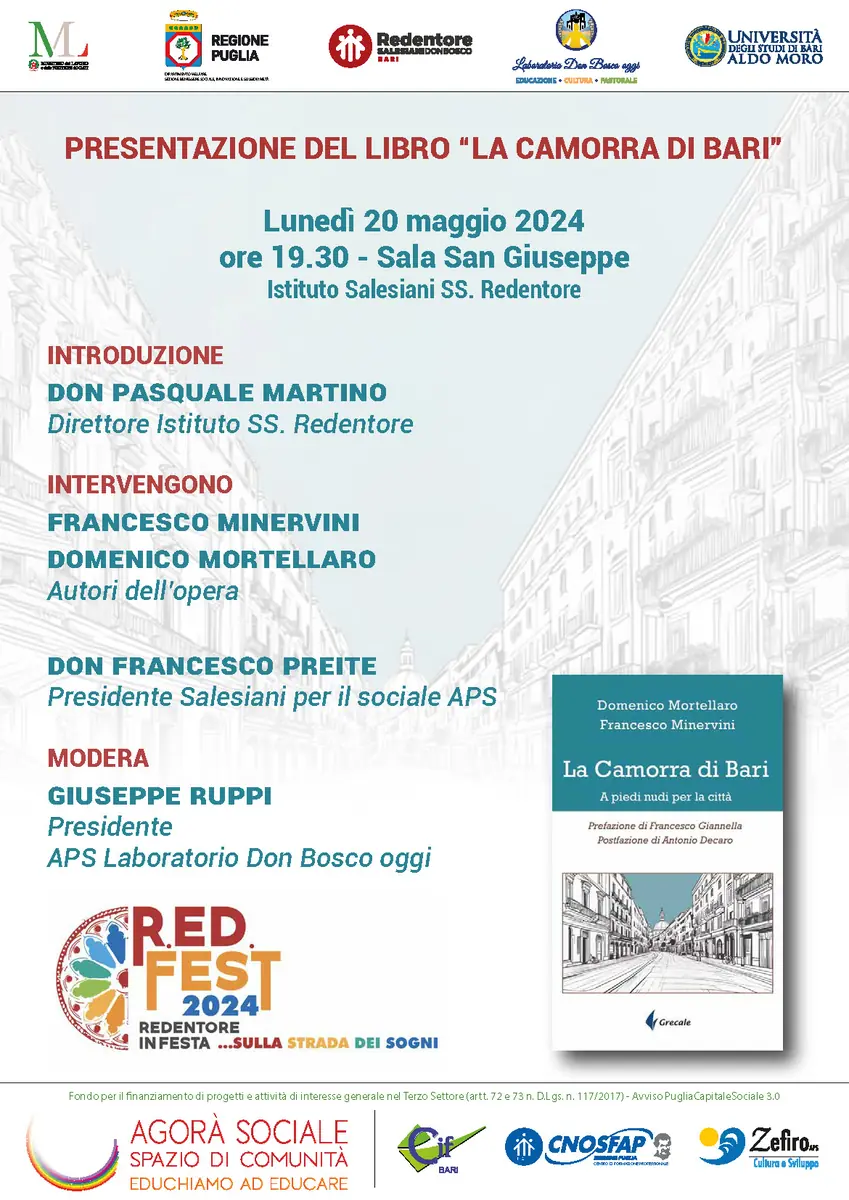 presentazione libro La camorra a Bari APS Laboratorio don Bosco oggi