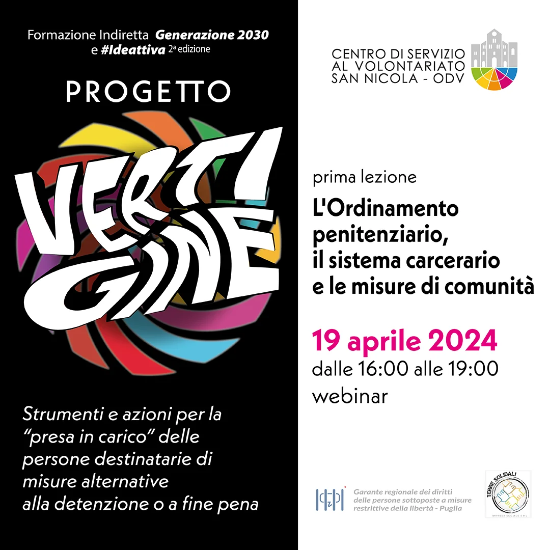 prima lezione Progetto Vertigine misure alternative detenzione CSVSN
